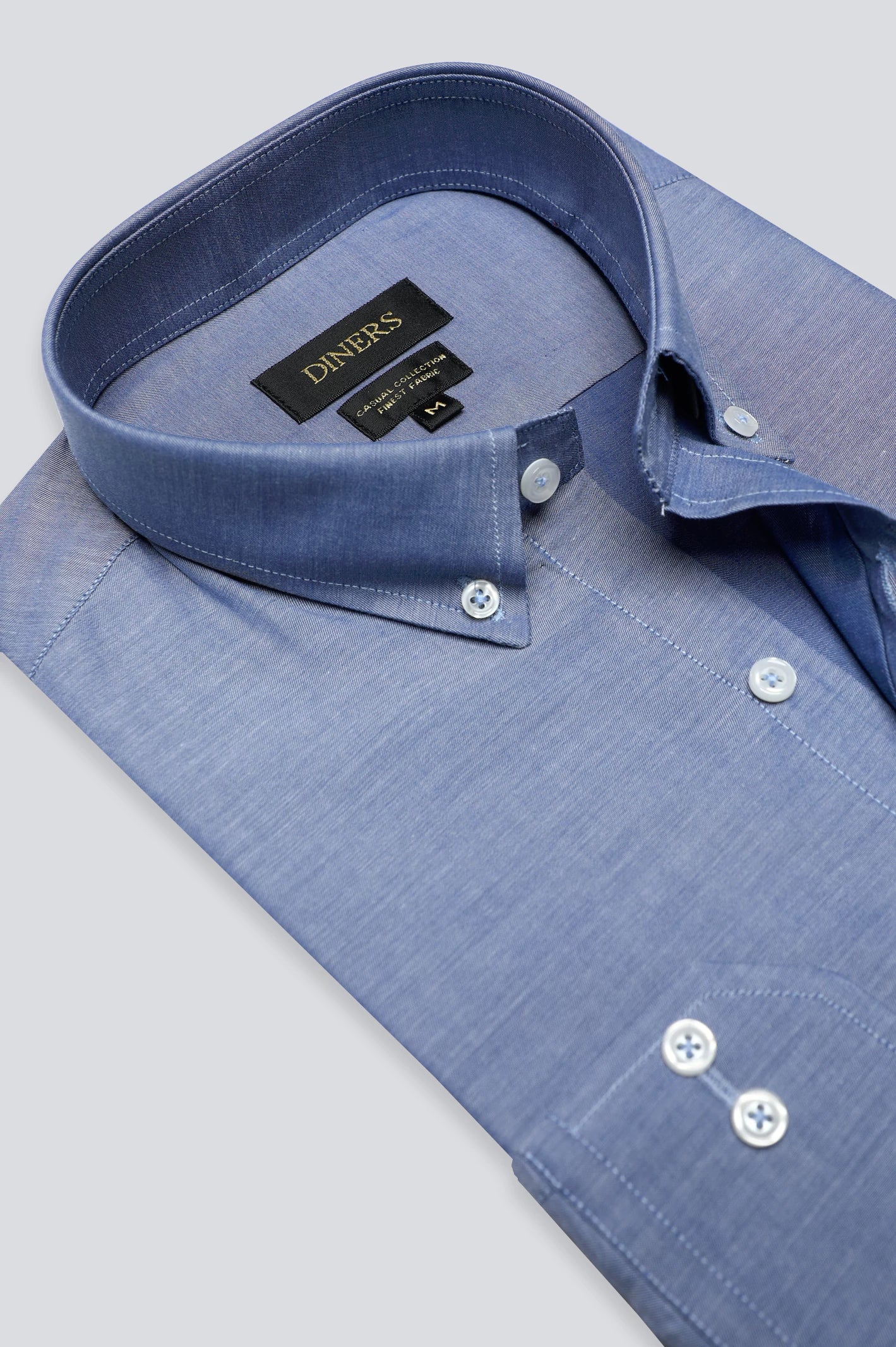 Blue Twill Textured Casual ShirtSkateboard Shirts