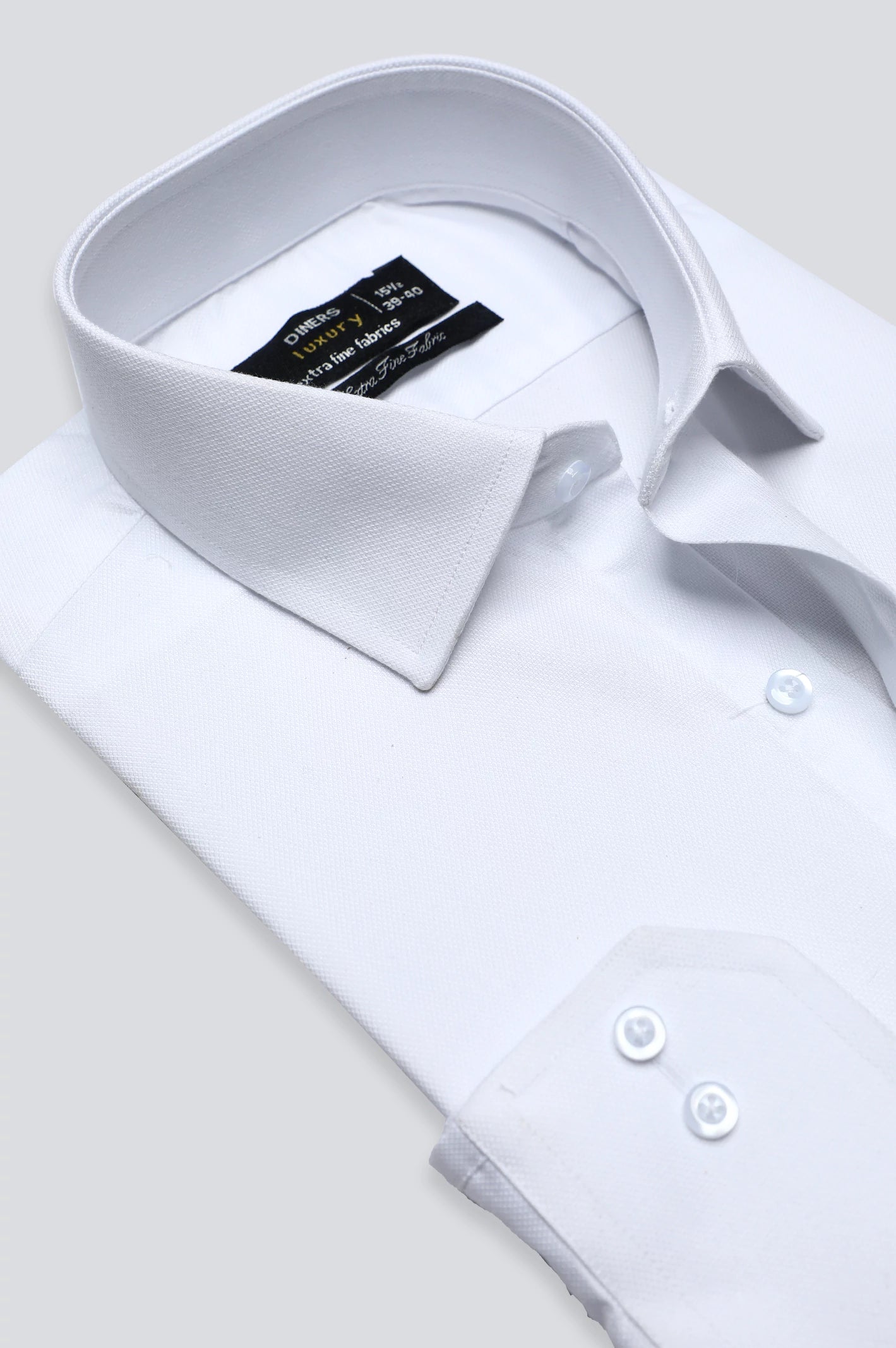 White Dobby Textured Formal ShirtRainproof Shirts