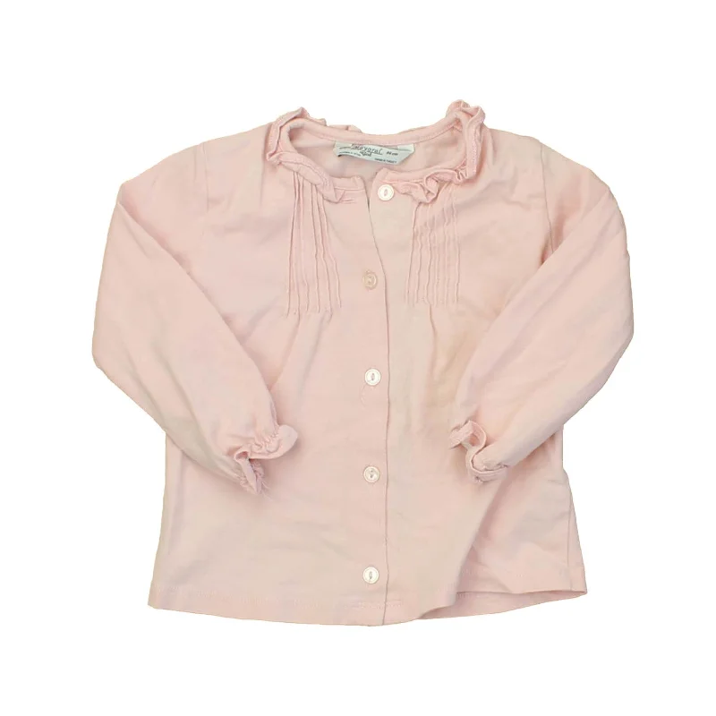 Mayoral Girls Pink Long Sleeve Shirt