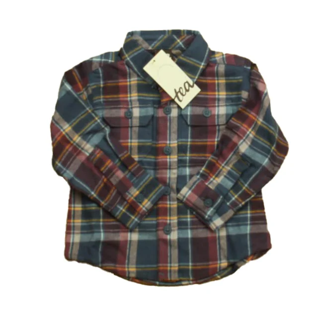 Tea Boys Blue | Red Plaid Button Down Long Sleeve