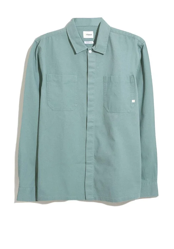 Farah Leon Twill Overshirt, Grove GreenCasual Shirts