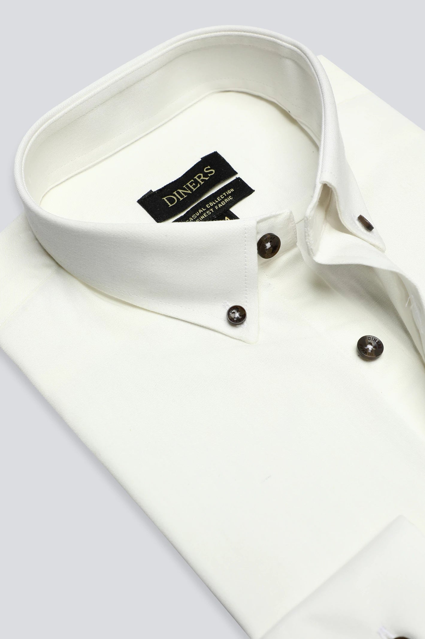 White Plain Casual ShirtLeather-Paneled Shirts