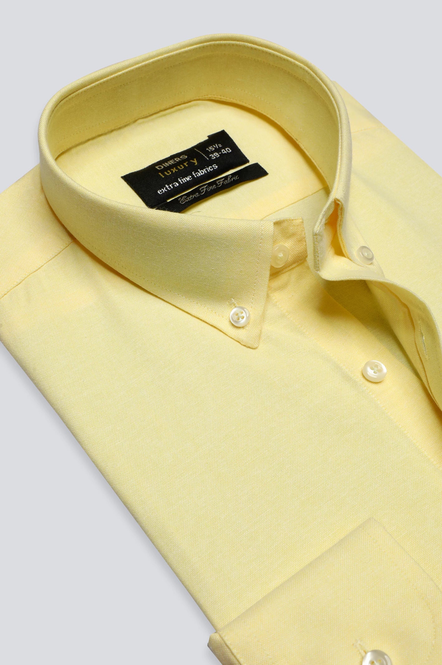 Yellow Textured Formal ShirtOversized Shirts