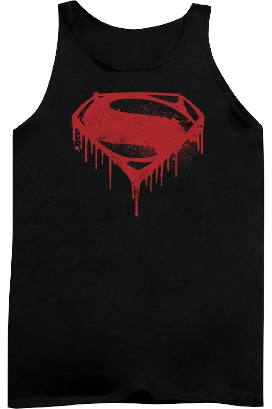 Athletic singletBatman V Superman Splattered Adult Tank Top