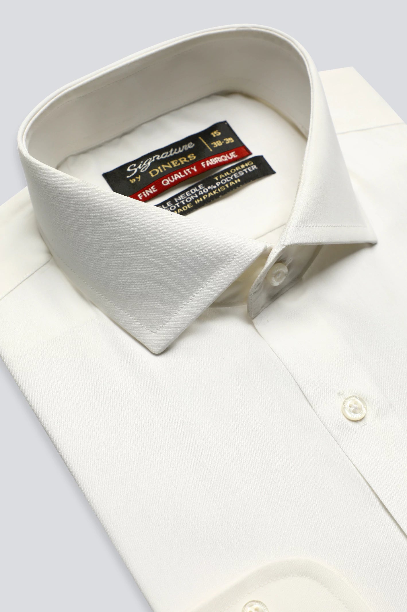 Off White Plain Formal ShirtSheer Shirts