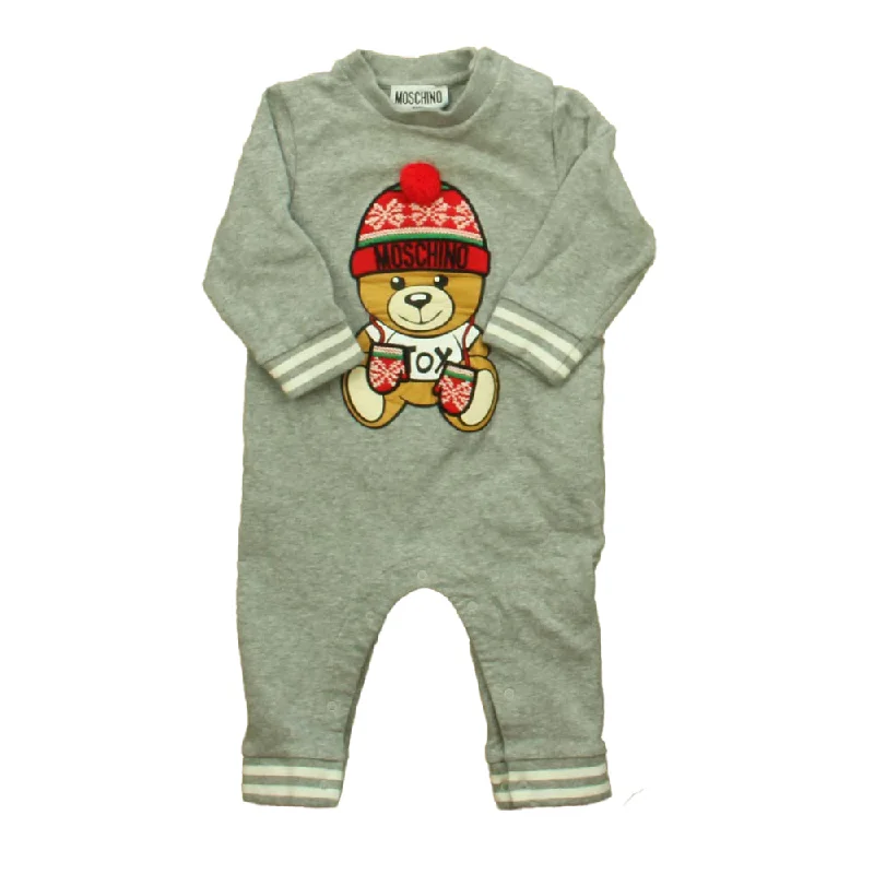 Moschino Boys Gray Bear Long Sleeve Outfit