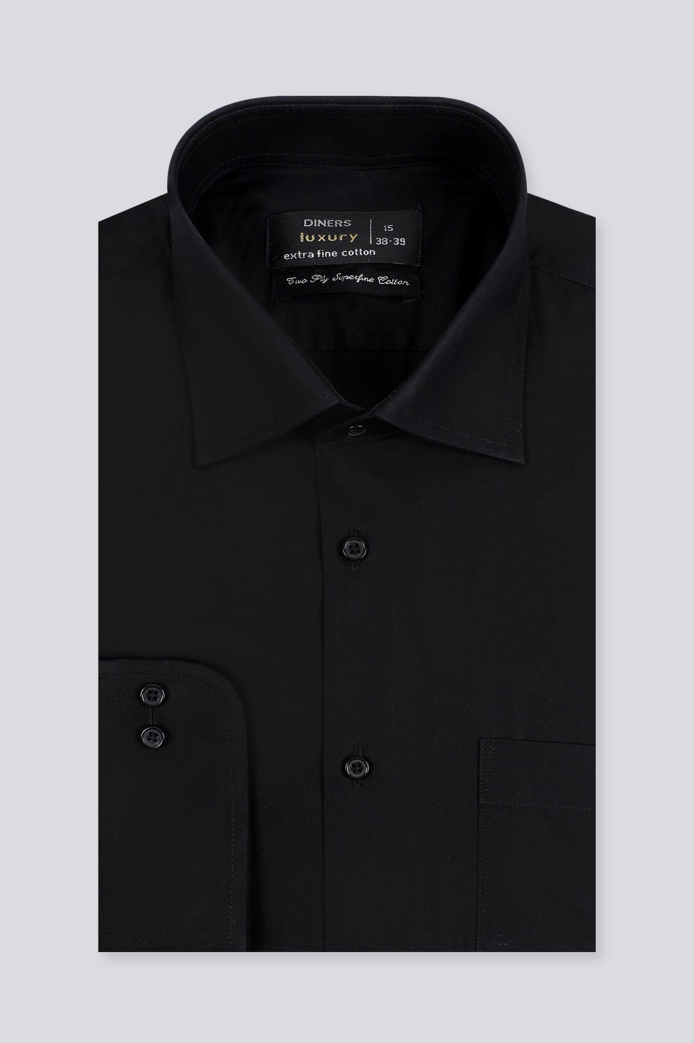 Black Plain Formal Men ShirtPunk Shirts