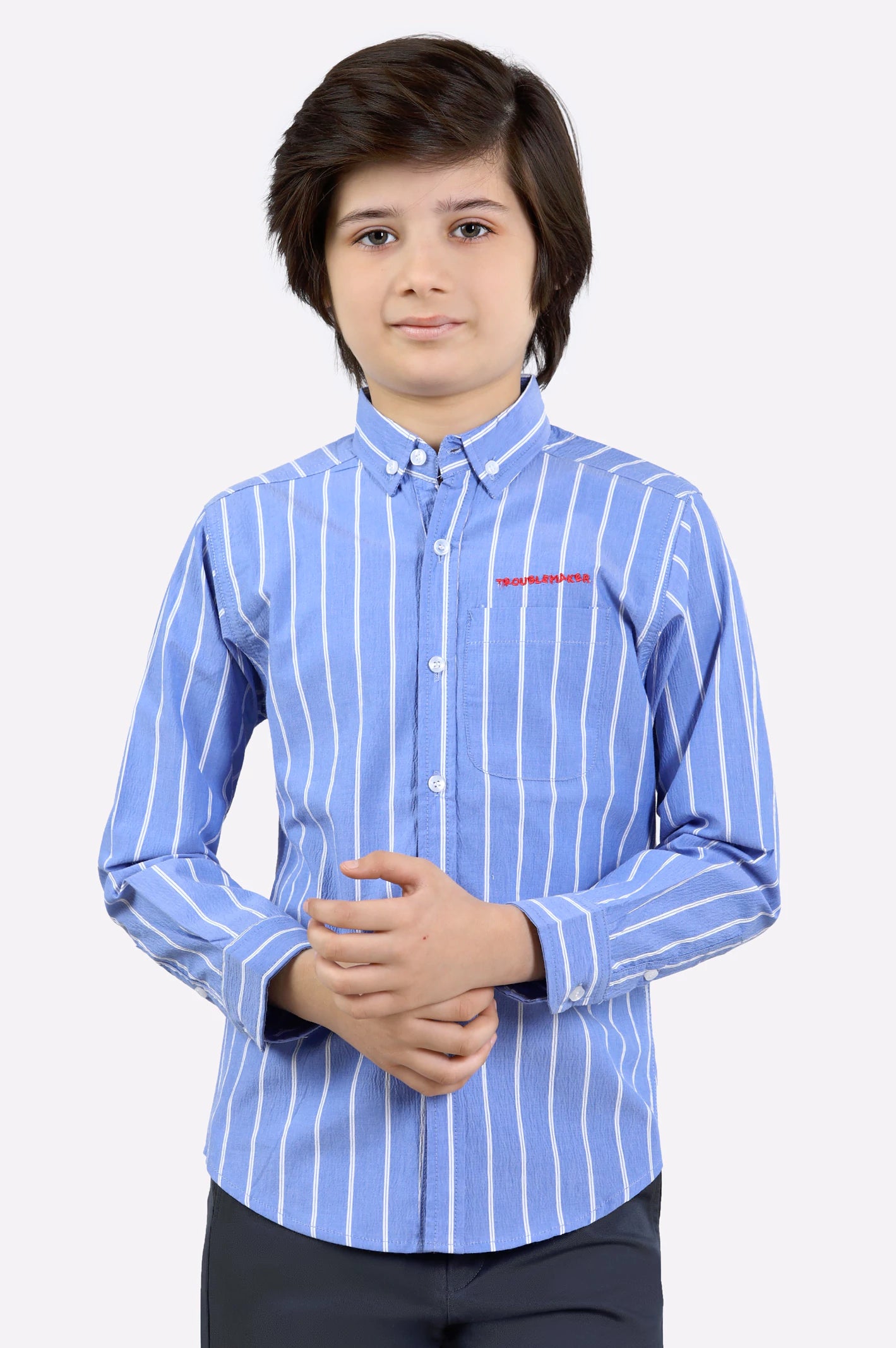 Light Blue Stripes Casual ShirtQuick-Dry Shirts