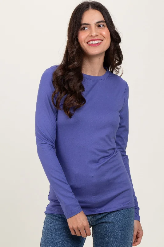 Periwinkle Basic Long Sleeve Top