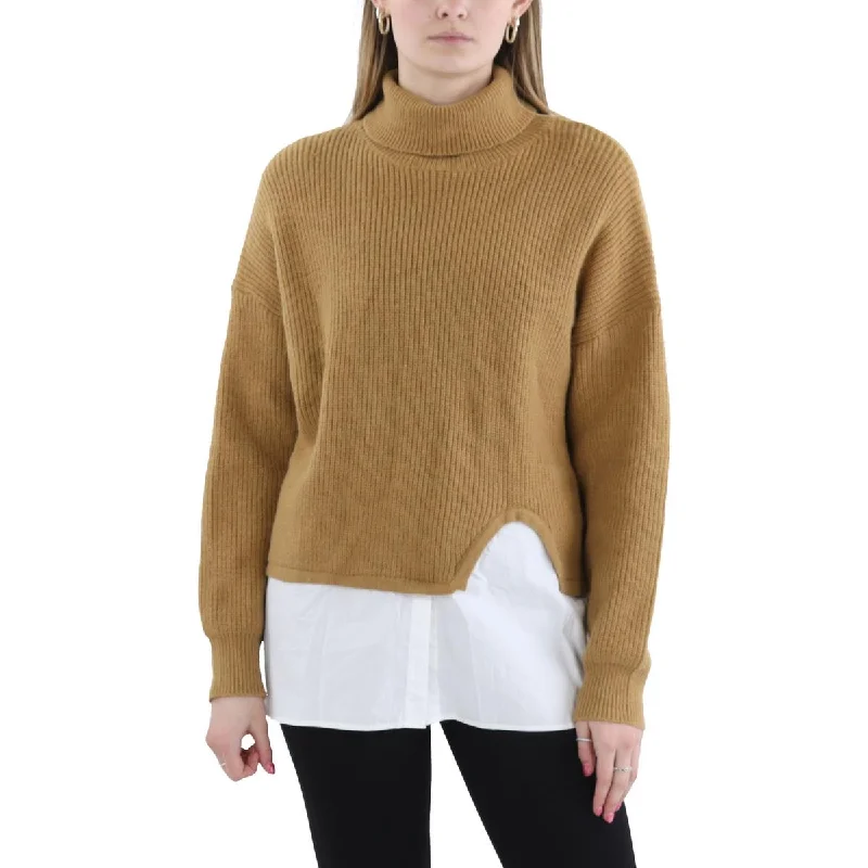 Womens Knit Long Sleeve Turtleneck Sweater