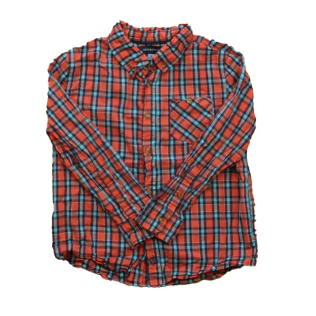 Andy & Evan Boys Red | Blue Plaid Button Down Long Sleeve