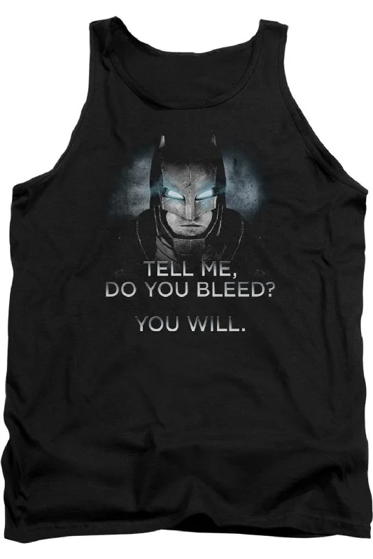 Gym tankBatman V Superman Do You Bleed Adult Tank Top