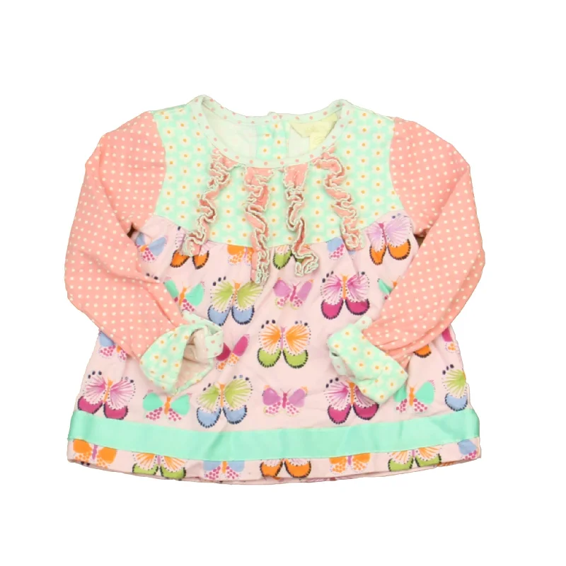 Matilda Jane Girls Pink | Blue Butterflies Long Sleeve T-Shirt