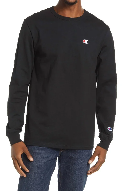 Heritage Long Sleeve T-Shirt In Black