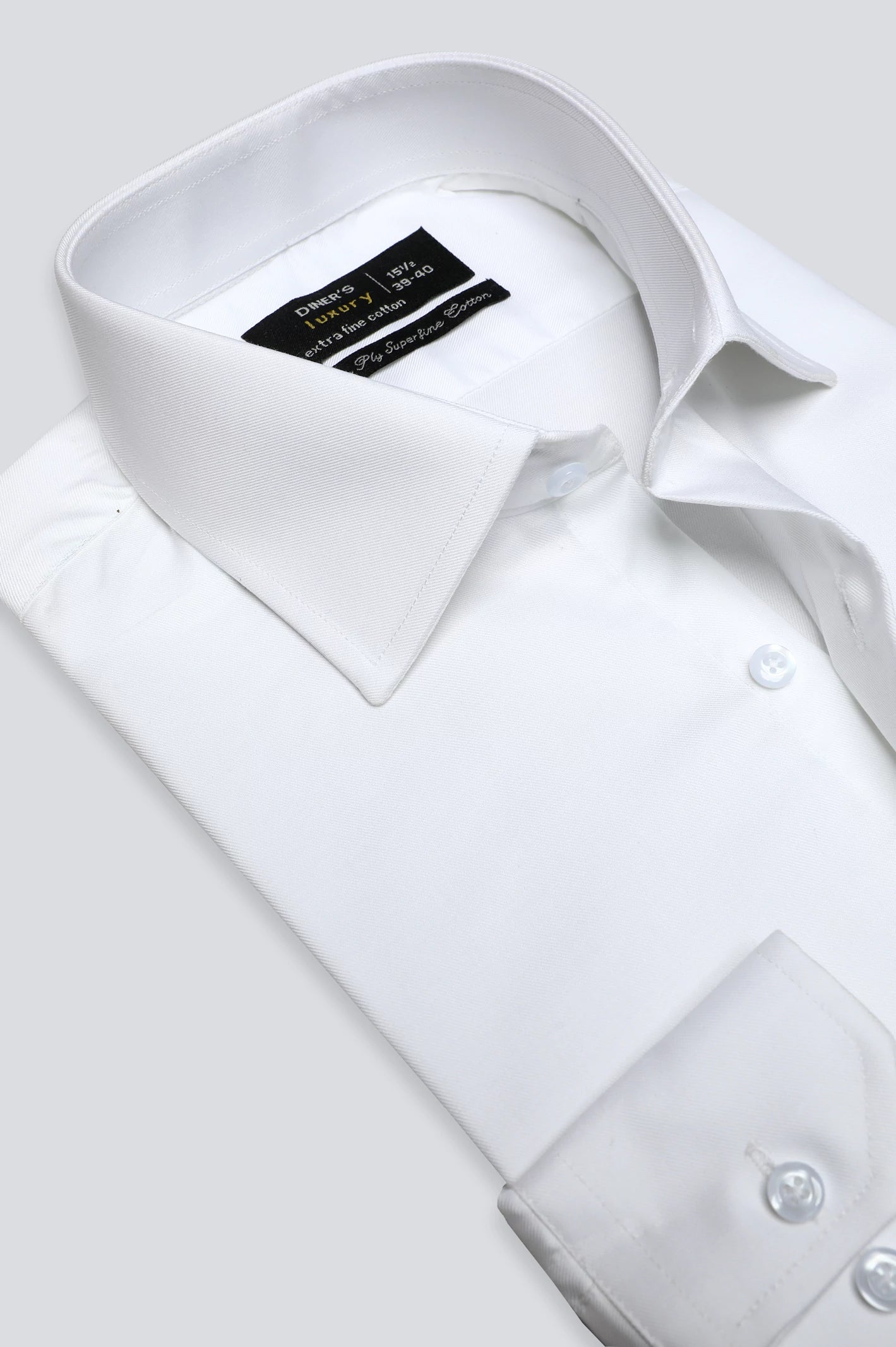 White Twill Textured Formal ShirtCashmere Shirts