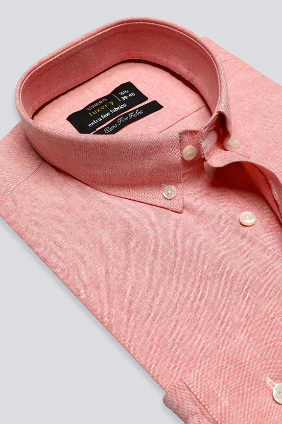 Peach Textured Formal ShirtFitted Shirts