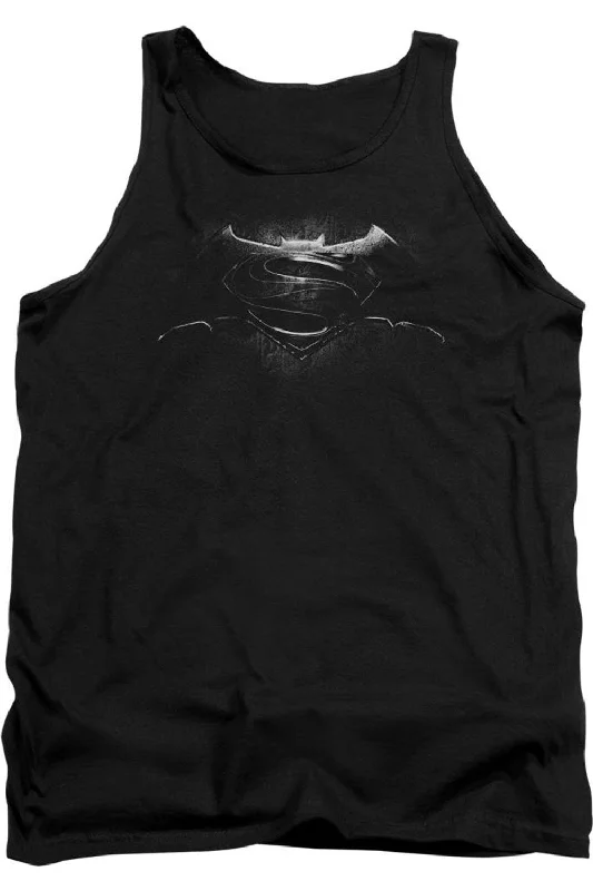 Gym jacketBatman V Superman Bw Logo Adult Tank Top