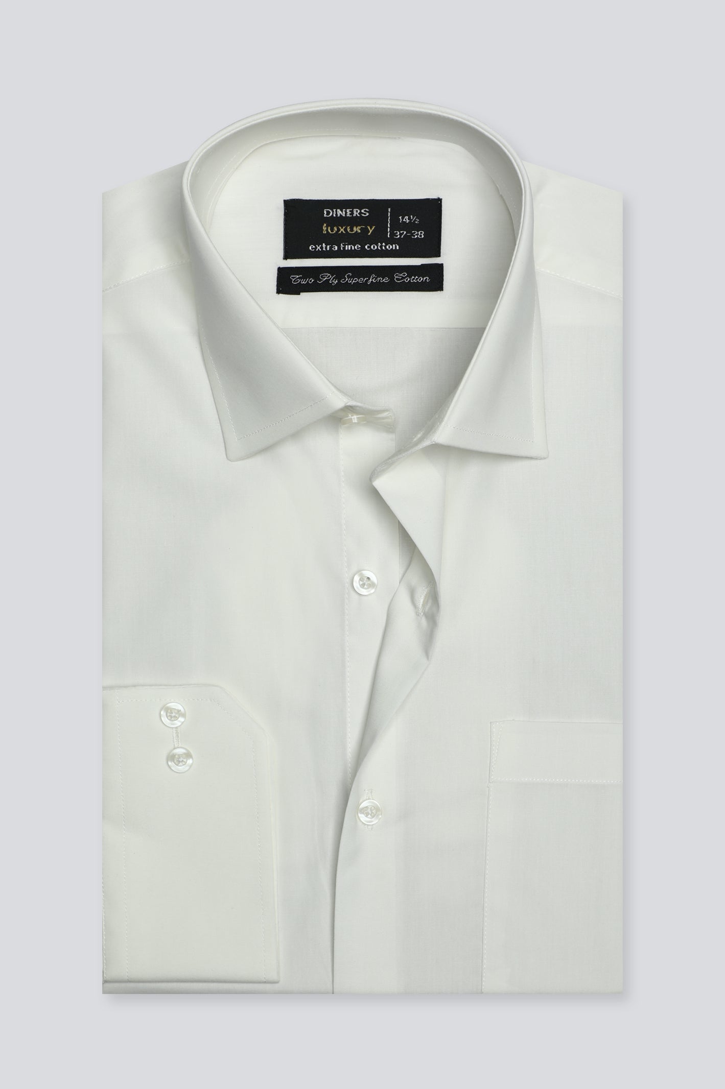 Off White Plain Formal Men ShirtTravel Shirts