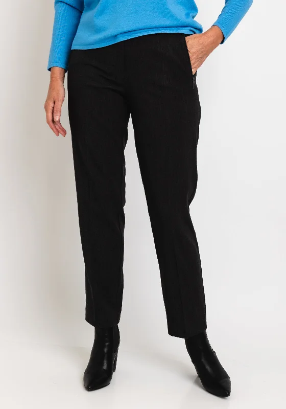 Robell Sahra Ful Length Slim Fit Trouser, Charcoal Grey