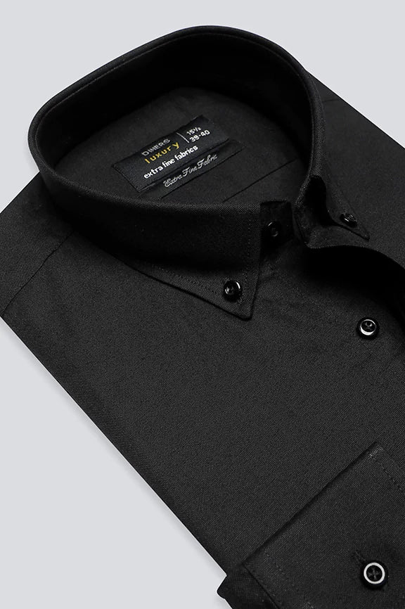 Black Plain Formal ShirtLayered Shirts