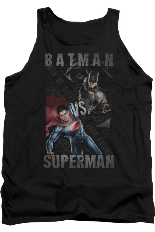 Athletic hoodieBatman V Superman Hero Split Adult Tank Top