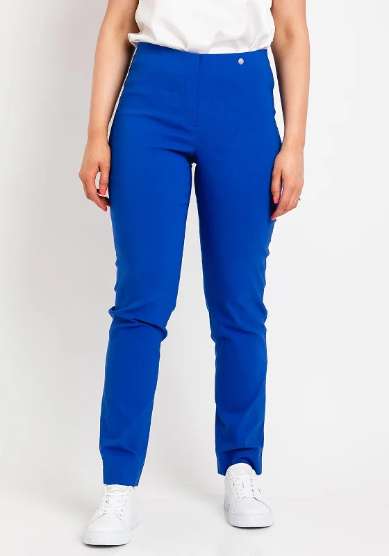 Robell Marie Full Length Slim Leg Trousers, Royal Blue