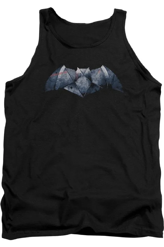 Cycling tankBatman V Superman Plated Bat Logo Adult Tank Top