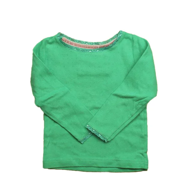 Boden Girls Green Long Sleeve Shirt Size: 3-4T