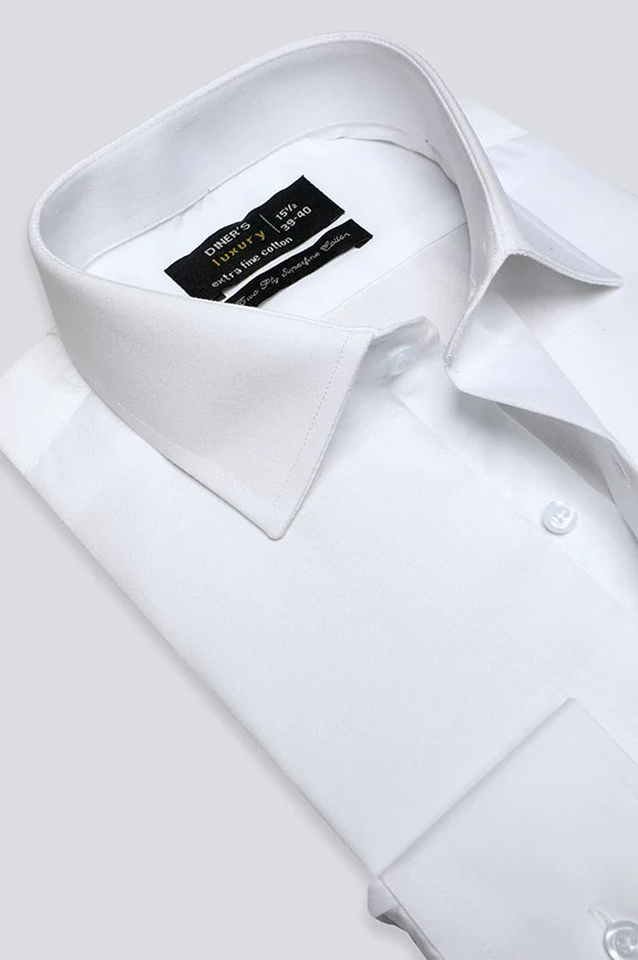 White Plain Formal ShirtVelvet Shirts