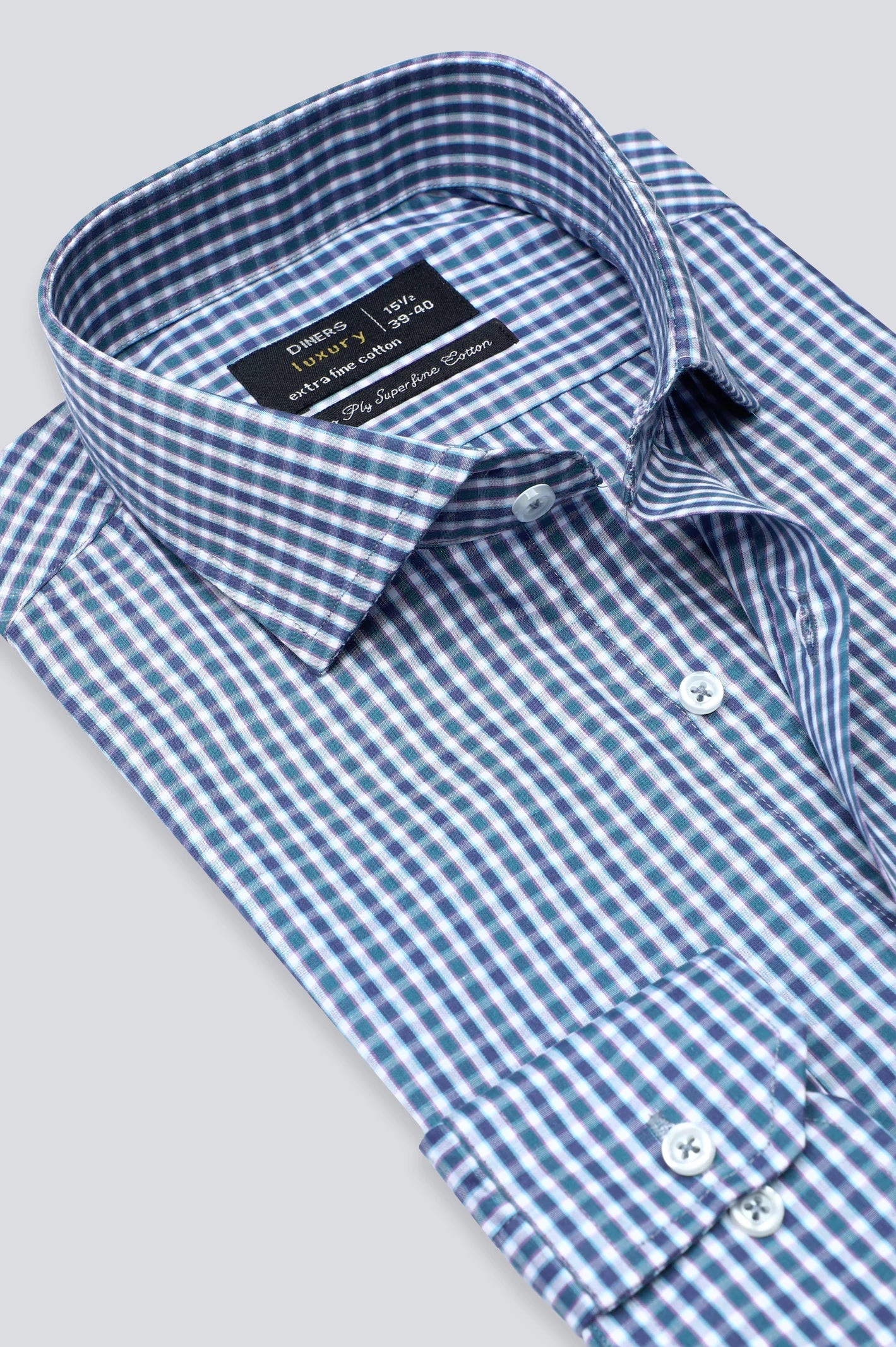 Multicolor Mini-Check Formal ShirtOrganic Cotton Shirts