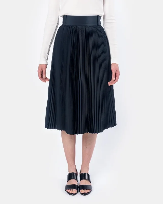 Boho SkirtPleated Skirt in Navy