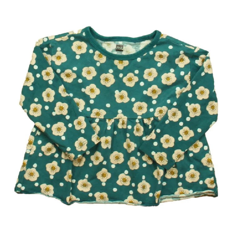 Tea Girls Green Floral Long Sleeve Shirt