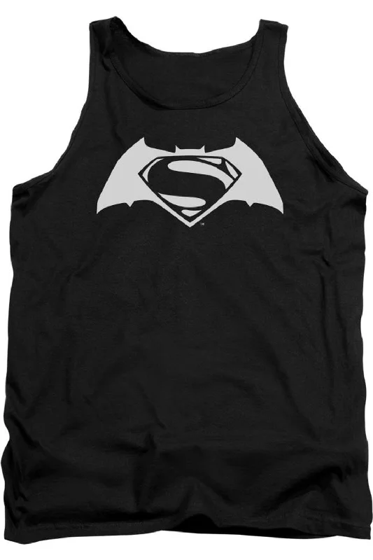 Thermal teeBatman V Superman Simple Logo Adult Tank Top