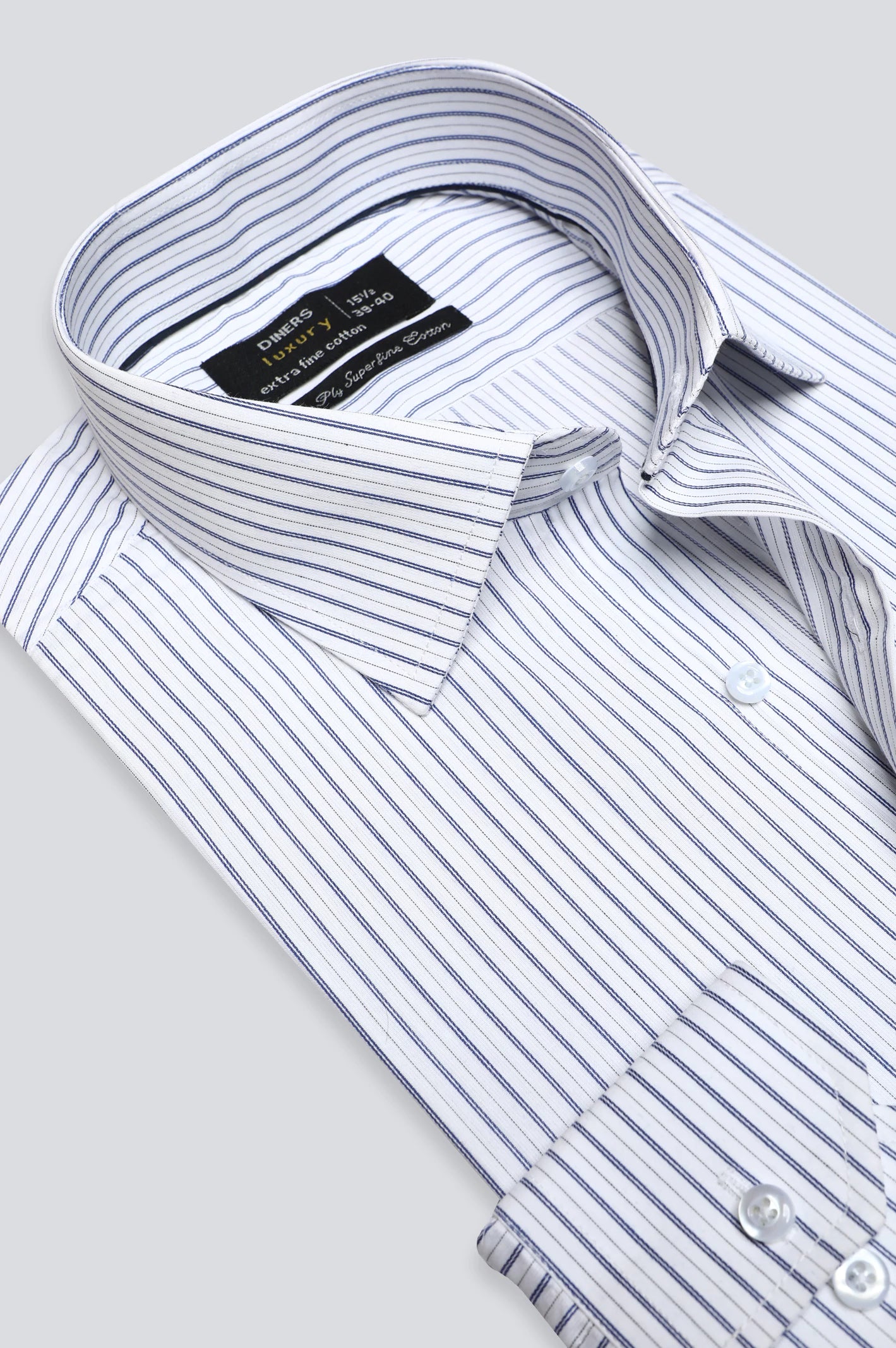 White Pencil Stripes Formal ShirtStriped Shirts