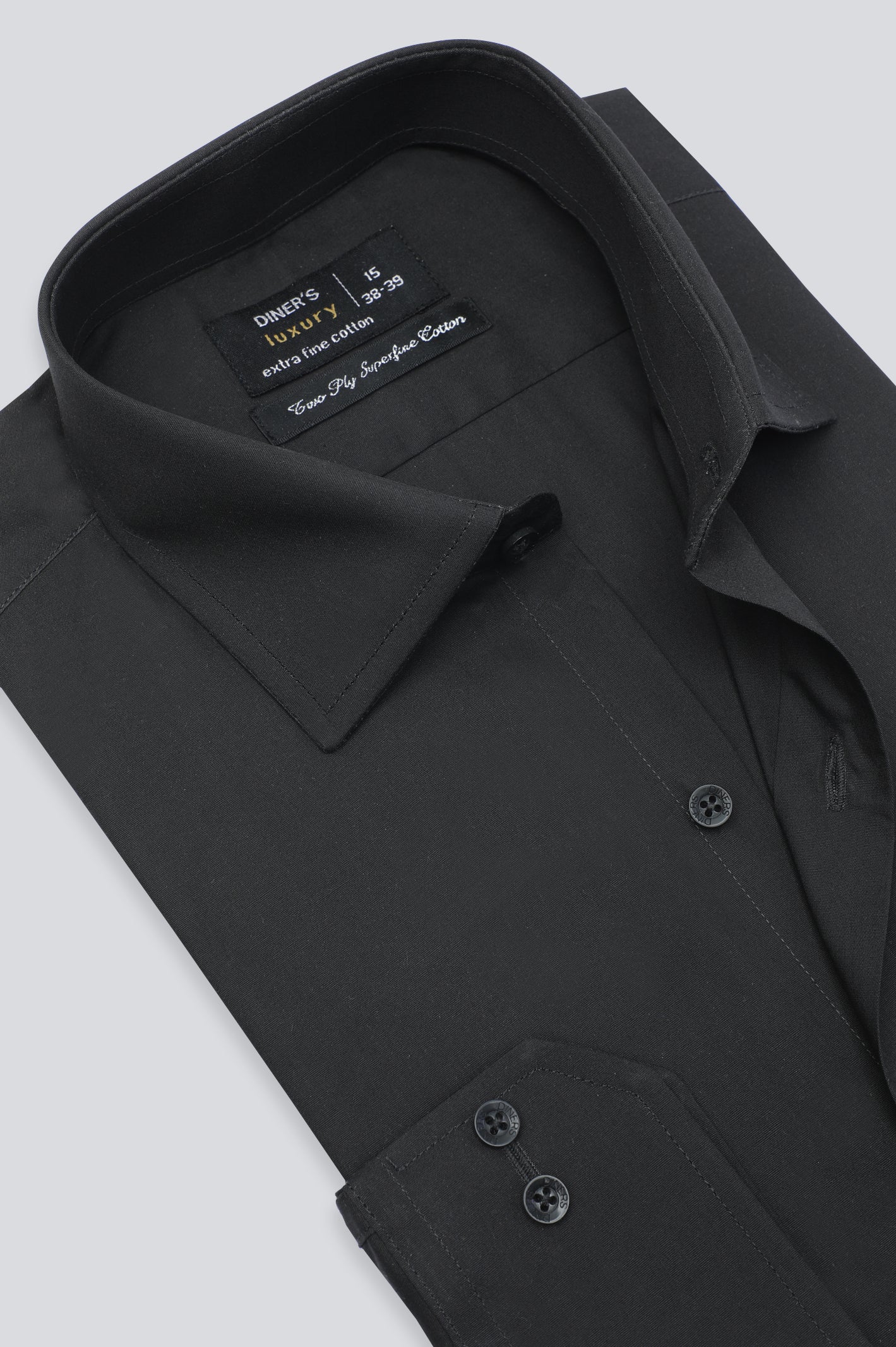 Dark Grey Plain Formal ShirtOversized Shirts