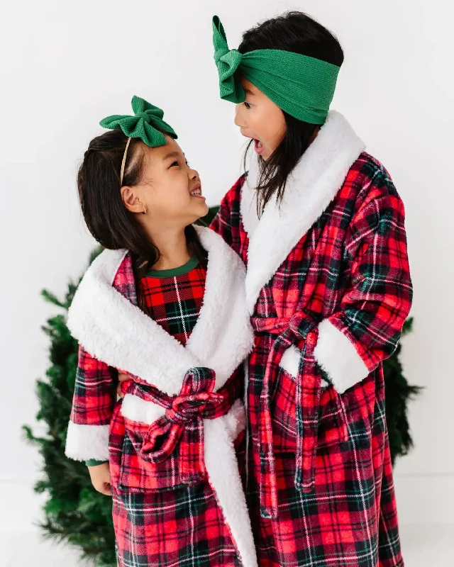 You Plaid Me At Hello Kids Plush Robe