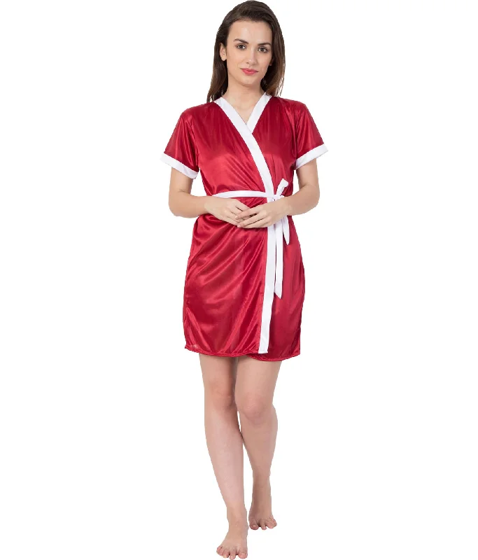 American-Elm Hot Women robe Satin Nighty Nightwear for Women,Ladies and Girls