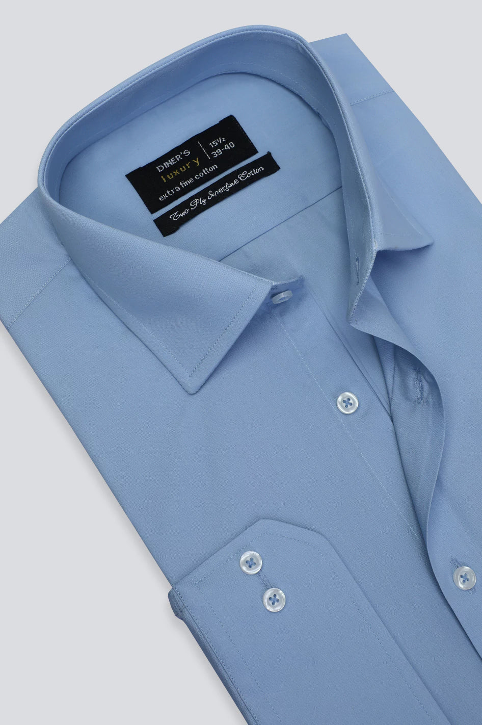 Sky Blue Plain Formal ShirtTunic Shirts