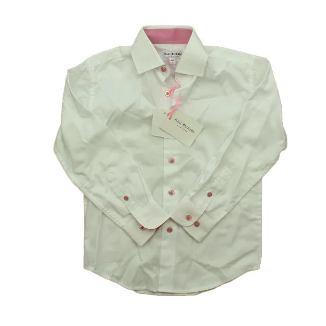 Issac Mizrahi Boys White Button Down Long Sleeve