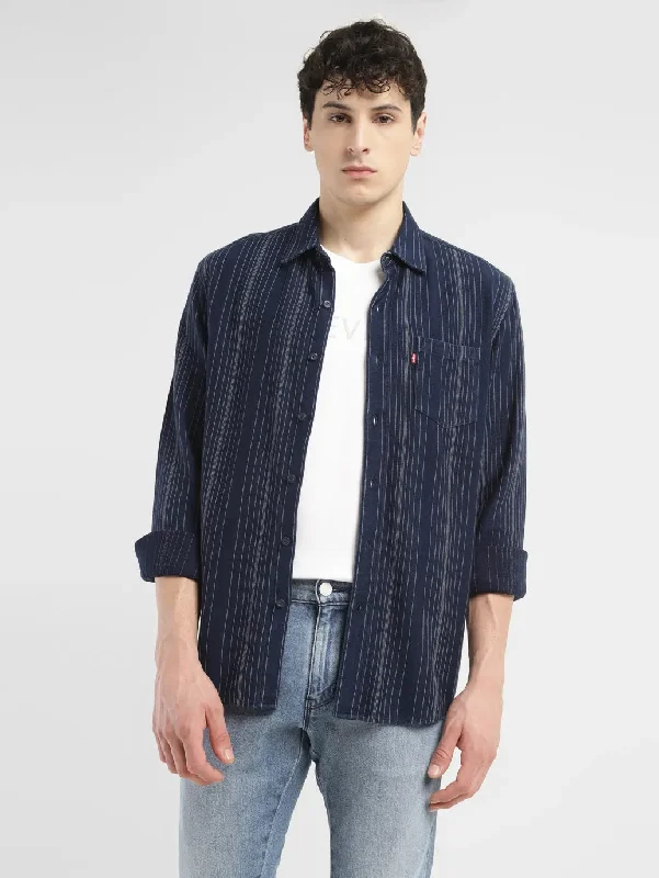 Men's Striped Slim Fit ShirtDenim Shirts