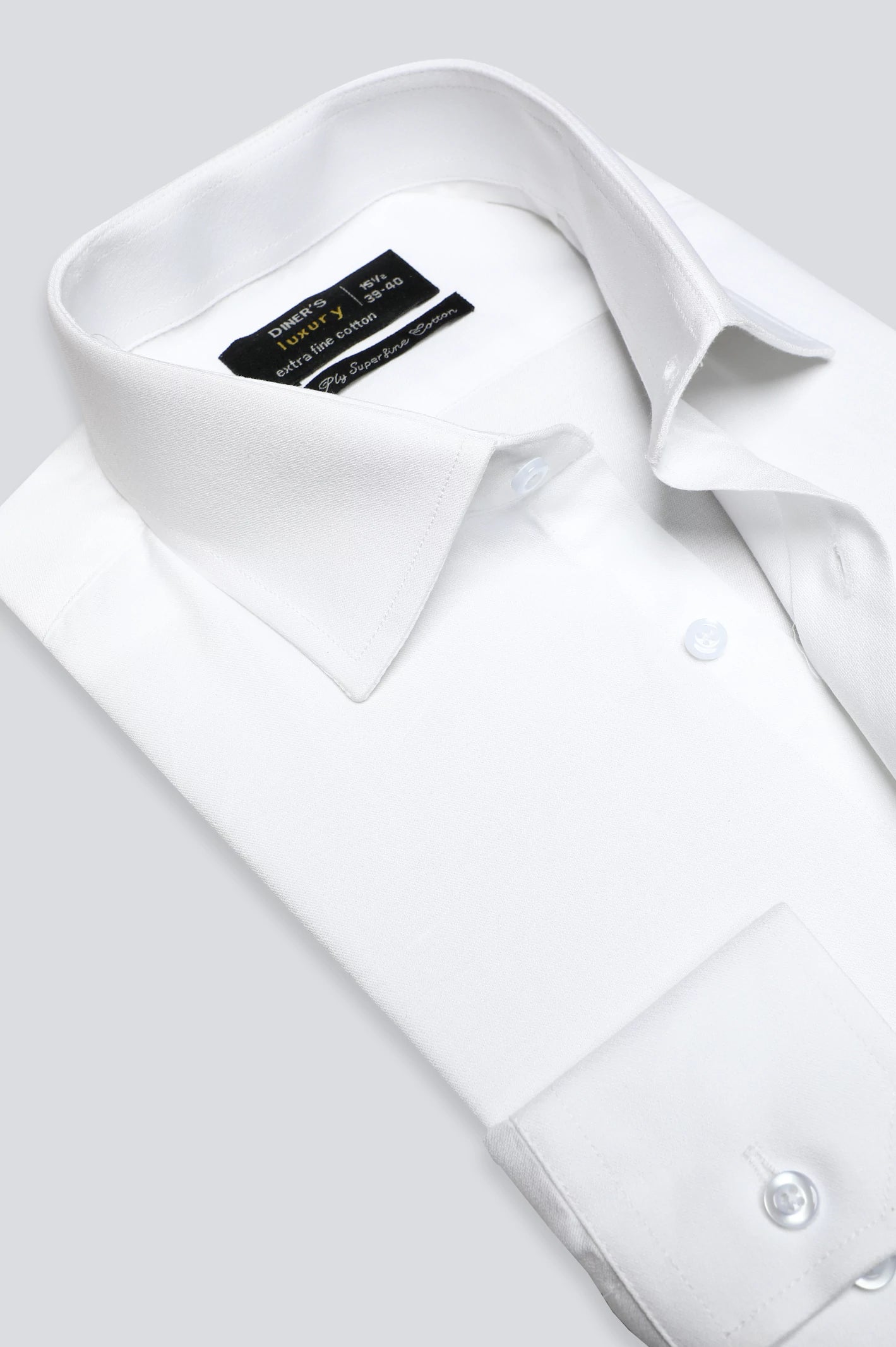 White Twill Textured Formal ShirtOrganic Cotton Shirts