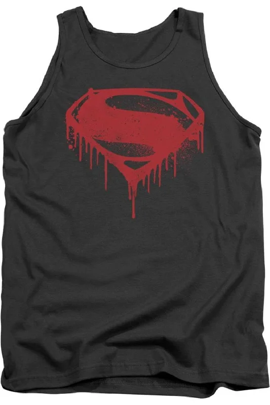 Gym singletBatman V Superman Splattered Adult Tank Top