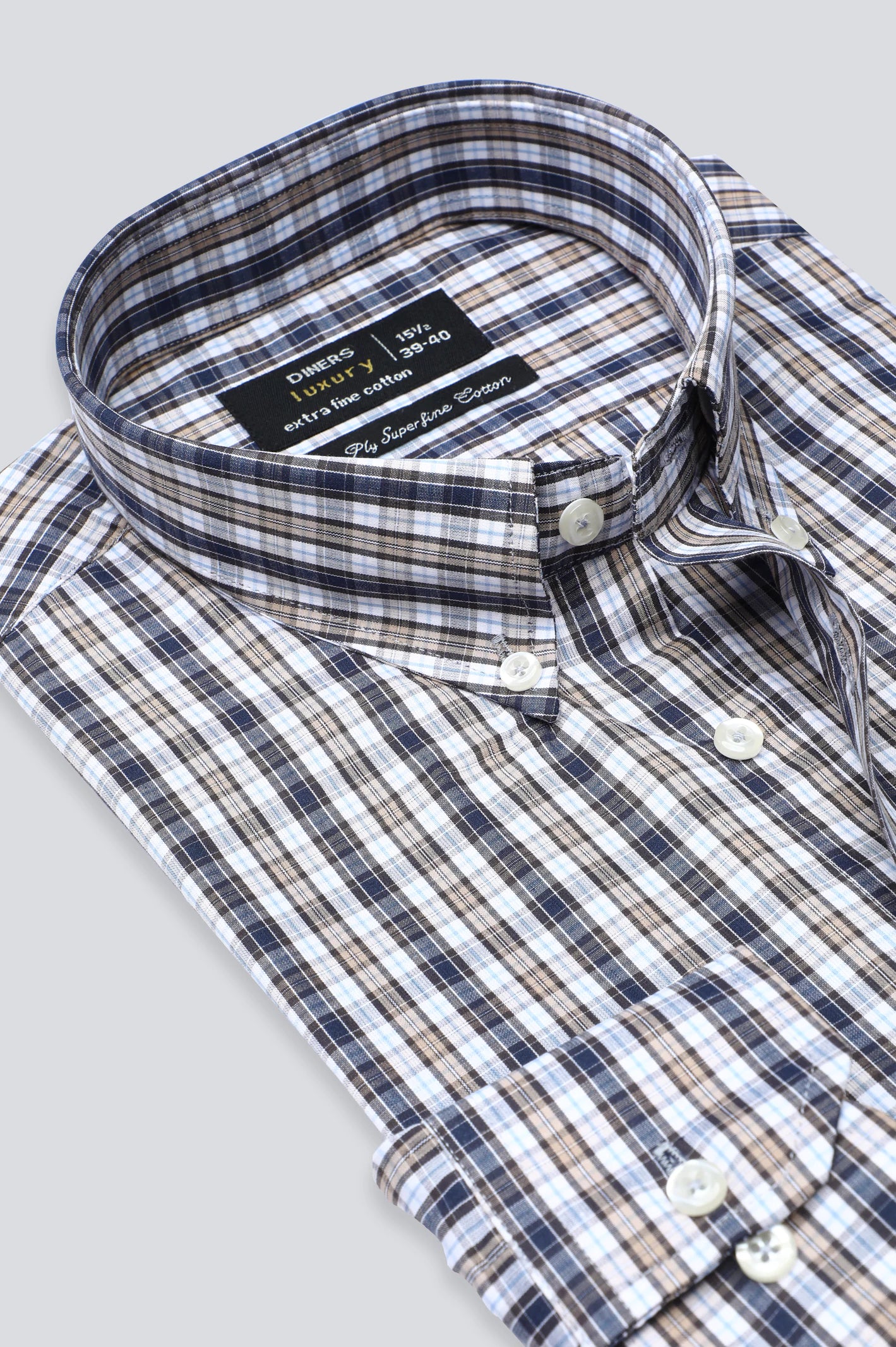 Multicolor Glenplaid Check Formal ShirtVelvet Shirts