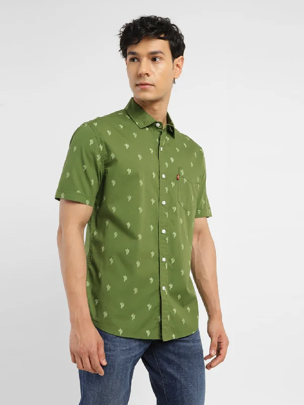 Men's All Over Printed Slim Fit ShirtStudded Shirts