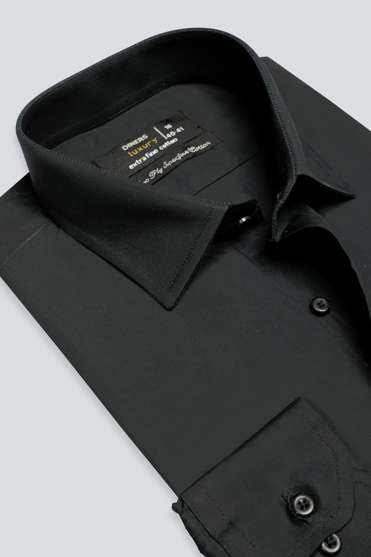 Black Plain Formal ShirtRecycled Fabric Shirts