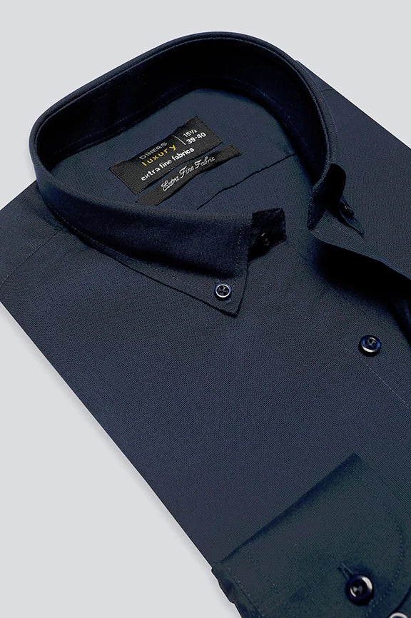 Navy Blue Plain Formal ShirtCotton Shirts