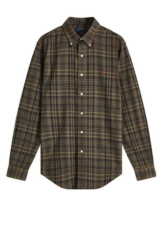 Ralph Lauren Plaid Twill Shirt, Green MultiButton-Down Shirts