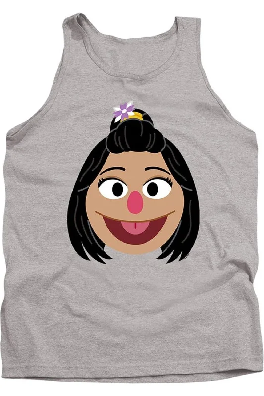 Running hoodieSesame Street Ji Young Face Adult Tank