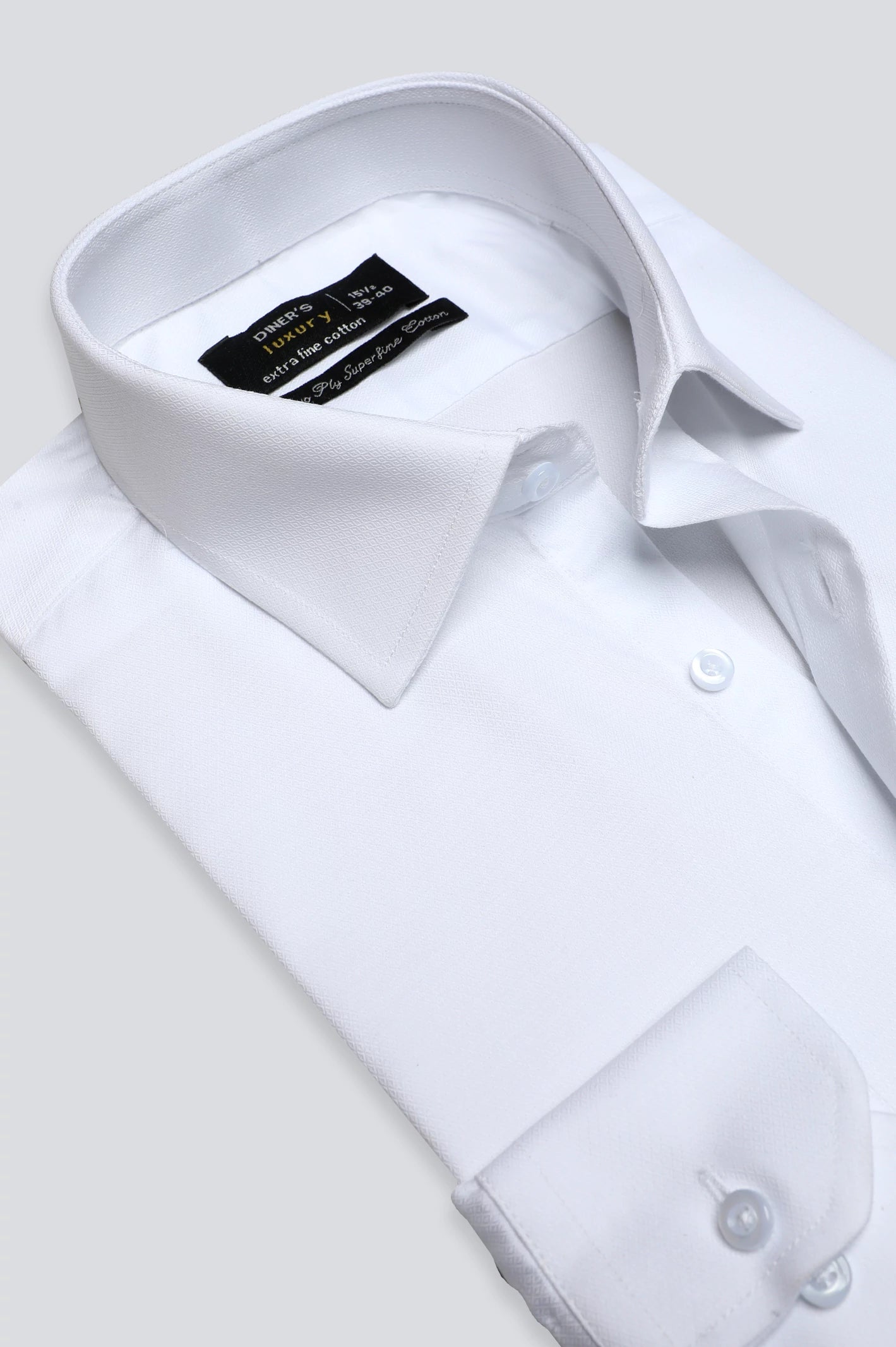 White Textured Formal ShirtHemp Shirts