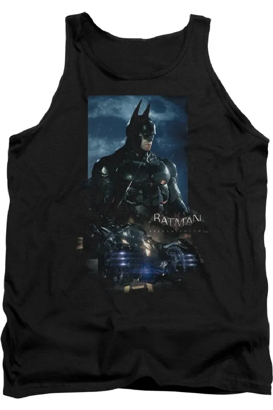 Outdoor teeBatman Arkham Knight Batmobile Adult Tank Top